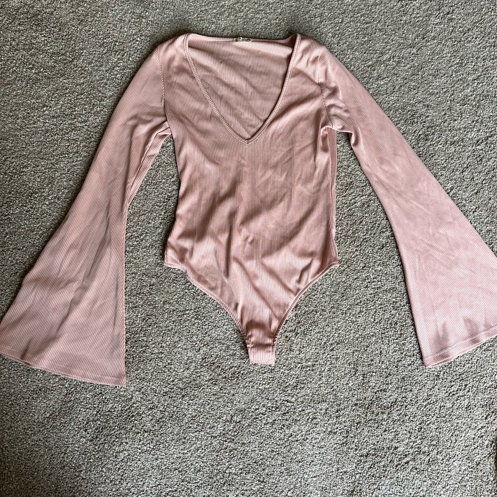 Free People Intimately Ribbed Bodysuit | Pink | Small